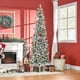thumbnail image 2 of Árbol de Navidad HOMCOM pino delgado flocado en nieve 7.5 pies, 2 of 9