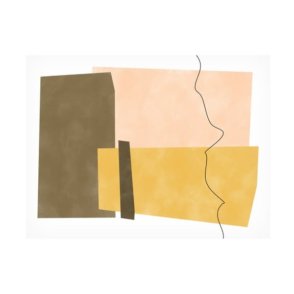 Trademark Fine Art Elena Ristova abstractyellow19 Canvas Wall Art