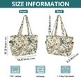 thumbnail image 4 of FORMRS Tote Bag for Women Quilted Large Capacity Travel Work Carry On Shoulder Handbag, Green Birds, 4 of 7