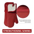thumbnail image 6 of KLEX 15" Silicone Oven Mitts Pair, 932°F Heat Resistance, Cotton Lining Gloves, Red, 6 of 7