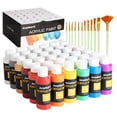 thumbnail image 1 of Set de pintura acrílica AnyMark 36 colores, 12 pinceles, 60 ml, 1 of 7
