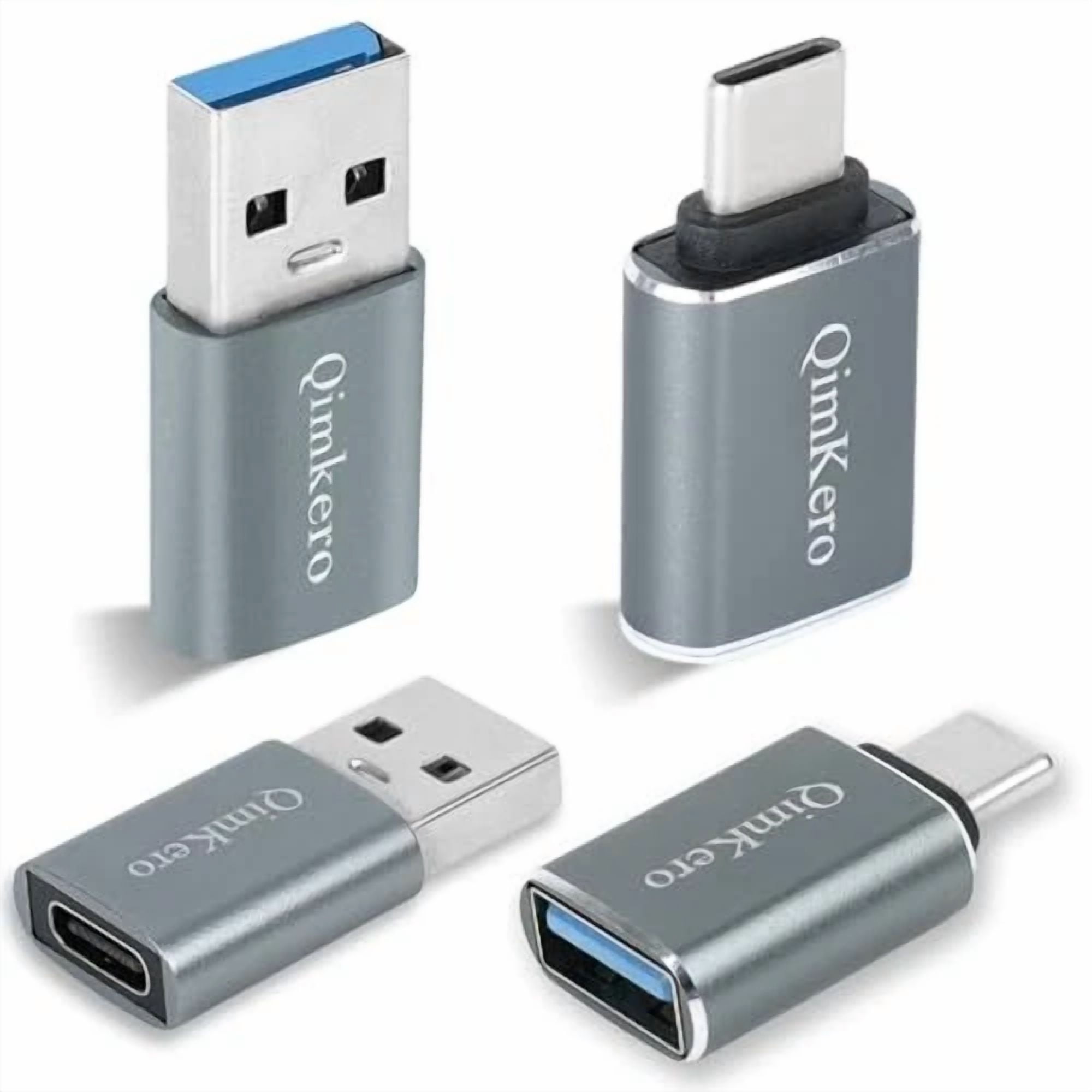 4 Pack Usb To Usb C Otg Adapter ?2*Type C Female To A Male Charger