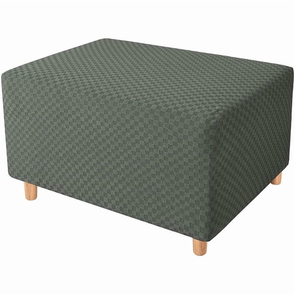 AUQ 2026 New Stretch Ottoman Cover,Rectangle Ottoman Slipcover Removable Washable Spandex Folding Storage Stool Protector Cover