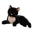 thumbnail image 4 of Snuggling Plush Cat Soft Plush Pillow Huggable Cuddly Realistic Cat Plush Figure Lindo peluche Animal Cat para fiesta Favor Cumpleaños Decoración para Negro 29cm Baoblaze Gato de peluche, 4 of 8