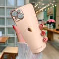 thumbnail image 2 of Compatible With Iphone 13 Case For Women Girl Cute Love-heart Luxury Bling Plating Soft Back Cover Raised Full Camera Protection Bumper Silicone Shock, 2 of 5