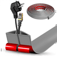 thumbnail image 2 of Floor Cord Cover Cable Cavity Self Adhesive Cord Hider Floor 10FT Floor Cable Management Power Cord Protector Gray, 2 of 9