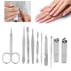 thumbnail image 1 of Juego De Cortaúñas De Acero Inoxidable, Kit De Pedicura, Lima De Uñas, Tijeras, Herramientas Para El Cuidado De Las Uñas, Kits De Aseo Profesionales Con Bolsa De Cuero,, 1 of 7