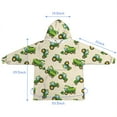 thumbnail image 7 of Cartoon Tractors Green Beige Pattern Blanket Hoodies for Kids 6-13YR Oversize Wearable Blanket Hoodies for Boys Girls Teens, 7 of 7