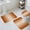 Orange, variant on Blue Ombre Bath Mat 3 Piece Bathroom Rug Set, Modern Gradient Abstract Art Non Slip Bath Rug Contour Mat and Toilet Lid Cover, Absorbent Shower Mats Soft Bath Rugs and Mats Sets