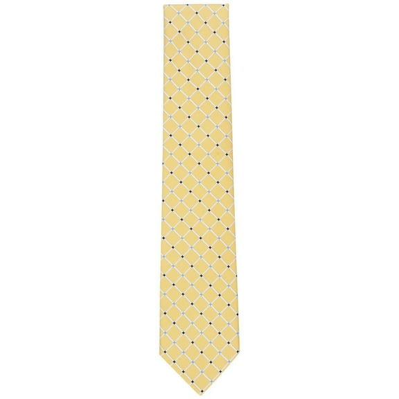Club Room Mens Tie Yellow Grid