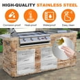 thumbnail image 3 of Danolapsi 18" W x 23" H x 23" D Outdoor Kitchen Drawers, Stainless Steel Outdoor Kitchen Drawers, 3-Layer Flush Mount BBQ Drawers for BBQ Island, Grill Station, 3 of 7