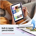 thumbnail image 3 of Fintie Shockproof Case for iPad (A16) 11th Generation 11 Inch (2025), iPad 10th Gen 10.9 Inch (2022) - [Built-in Pencil Holder] Slim Frosted Protective Cover with Multi-Angle Kickstand (Purple), 3 of 10