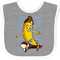 thumbnail image 3 of Inktastic Skateboarding Banana Funny Skater Boys or Girls Baby Bib, 3 of 4