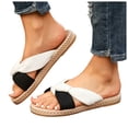 thumbnail image 4 of DAFEI Women's Flat Sandals Versatile and Stylish Denim Slip Student Sandals for Summer., 4 of 7