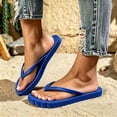 thumbnail image 4 of Qingpeng Womens Lug Sole Thong Sandals Textured Thick Footbed Wide V Strap Comfy Cushioned Summer Lounge Flip Flops, 4 of 6