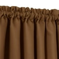 thumbnail image 3 of The Great American Store Decorative Polyester Window Valances Solid Chocolate Gathered Style (60" x 18") 3" Rod Pocket, 1 Pack - Suitable for Kitchen, Living Room, Bedroom, Cafes, 3 of 5