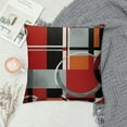 thumbnail image 2 of PIKWEEK  Red and Black Throw Pillow Covers,Grey Modern Abstract Pillowcases,Gray Geometric Circle Pattern Decor for Sofa Couch Living Room Bedroom Home Outdoor, 2 of 5