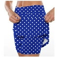 thumbnail image 4 of BODOAO Athletic Skirt with Shorts Womens Golf Skirts High Waisted Tennis Skirt Tummy Control Polka Dot Skort with Pockets Elastic Yoga Solid Color Shorts Lightweight Joggers Sky Blue S, 4 of 6