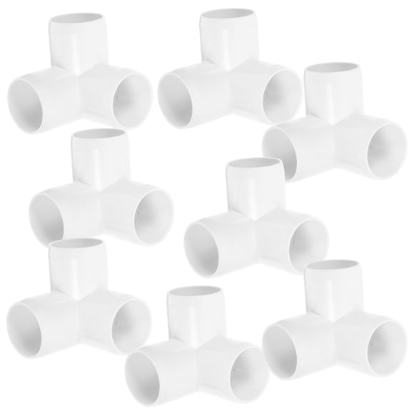 OUNONA 8Pcs PVC Pipe Elbow Fittings White for Indoor Water Pipe Connector and Drainage Use