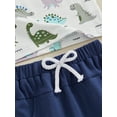 thumbnail image 6 of Suealasg Toddler Boys Summer Outfit Sleeveless Dinosaur Print Tank Top and Elastic Waist Shorts Sets 2Pcs Kids Baby Boys Hawaiian Beach Vacation Clothes, 6 of 9