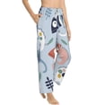 thumbnail image 2 of Bingfone Pajamas For Women,Cute Chameleons On Blue Pajama Pants With Pockets-Large, 2 of 9