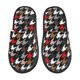 thumbnail image 1 of Fotbe Houndstooth Green Red Pantuflas Peludas para Mujer con Estampado, Zapatillas de Peluche, Zapatos de Invierno para Casa, Uso Interior y Exterior-Medium, 1 of 8