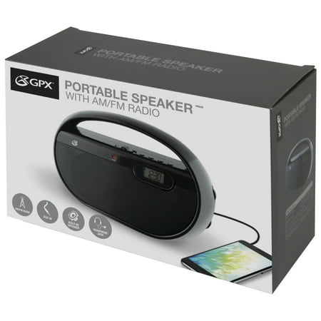 GPX - AM/FM Portable Radio - Black
