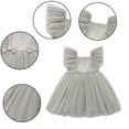 thumbnail image 4 of FLMEI Kids Baby Flying Sleeve Dresses for Girls Summer Toddler Mesh Princess Dress Girls Bowknot Tutu Sundress Size 1-7T, 4 of 7