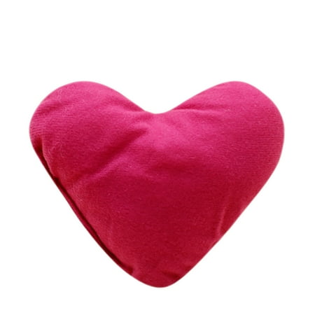 Heart Shaped Pillow - Pet Red Heart Shaped Cushion Soft Love Friend Gift Present Small Pillow