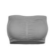 thumbnail image 1 of Double Women Plus Size Strapless Bra Bandeau Tube Removable Padded Top Stretchy, 1 of 5
