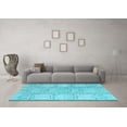thumbnail image 3 of Ahgly Company Indoor Rectangle Abstract Light Blue Modern Area Rugs, 5' x 8', 3 of 4