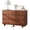 Wave Pattern-6 Drawer Walnut, variant on WIRRYTOR Modern Wave Front 3 Drawer Nightstand and Storage Dresser, Scalloped Bedside Table with Solid Wood Ball Leg for Bedroom Living Room, Walnut
