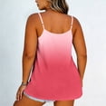 thumbnail image 3 of Jalioing Womens Plus Size Camisoles Loose Pleated Sleeveless Spaghetti Strap Tank Tops Fashion Gradient Summer Cami Shirts, 3 of 7