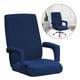 thumbnail image 5 of Funda para silla de oficina y computadora para silla de jefe giratoria universal con reposabrazos / Azul marino L, 5 of 7