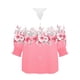 thumbnail image 4 of Camisas de Cuello de la Tripulación de Manga Corta para las Mujeres en V-Cuello Botón Arriba Cardigan 3/4 Manga Chaqueta Blusa, Cuello de la Tripulación de Manga Larga No Incluido, 4 of 6