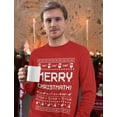 thumbnail image 4 of Men's Ugly Christmas T-Shirt - Funny Merry Christmath Math Holiday Shirt, Xmas Party Gift for Him, Long Sleeve, 4 of 7