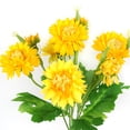 thumbnail image 2 of 1pc Artificial Chrysanthemum Bouquet Simulation Flower Table Centerpiece Decor Home Office Flower Home Decoration yellow, 2 of 9