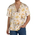 thumbnail image 1 of Balery Cute Bee Gnome Camisa Casual de Manga Corta con Botones para Hombre, Texturizada, Estilo Cubano, para Playa, Verano-3X-Large, 1 of 5