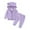 Purple, variant on Mercatoo Toddler Baby Girls 2PCS Zip-Up Hooded 𝐓racksuit Kids Hoody Top & Sweatpants I𝐧fant Sweatsuit with Ear Fall Outfits Set