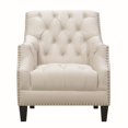 thumbnail image 3 of Picket House Furnishings Perry Bouton Touffeté Accent Chaise dans la Neige, 3 of 10