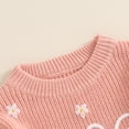 thumbnail image 4 of BemeyourBBs Baby Girl First Birthday Outfit One Embroidery Sweater Pullover Oversized Knit 1st Birthday Winter Cute Clothes, 4 of 7
