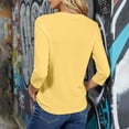 thumbnail image 7 of Tops for Women 3/4 Sleeve Crew Neck Casual Pullover Sweatshirt, 7 of 7