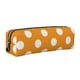 thumbnail image 1 of Balery Orange And White Polka Dot Estuche de Lápices de Cuero Impreso, Estuche para Suministros de Arte, Estuche de Lápices con Cremallera, Estuche de Almacenamiento de Papelería, 1 of 7