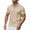 01 Khaki, variant on Awdenio Men Shirts Short Sleeve Button Down Shirts Classic Stripe Golf Collared Work Shirts