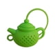 thumbnail image 1 of Inteprter Infusor de té con forma de tetera, reutilizable, de silicona, fácil de limpiar, filtro de hojas, colador de café resistente al Teteras Verde, 1 of 6