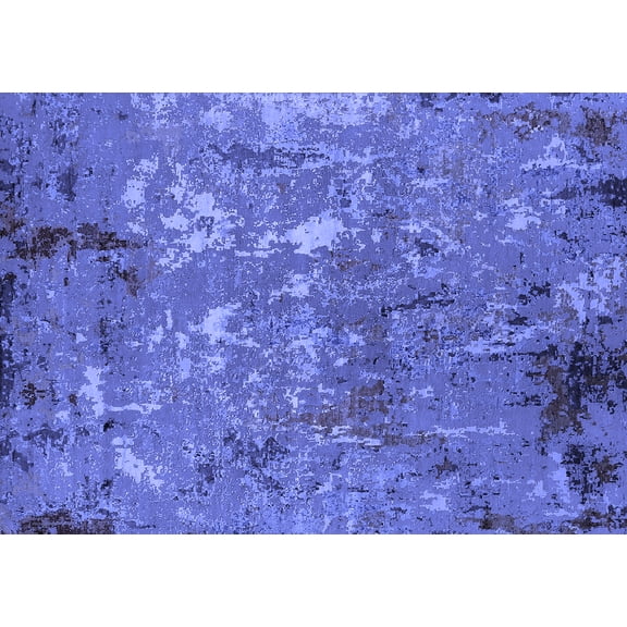 Ahgly Company Indoor Rectangle Oriental Blue Industrial Area Rugs, 3' x 5'