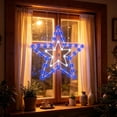 thumbnail image 5 of Floleo Patriotic Star Light 12 Inch, Battery Powered LED Window Star with Timer, Metal Frame Red White Blue Decoration for 4th of July, Porch, Garden, and Independence Day, 5 of 6
