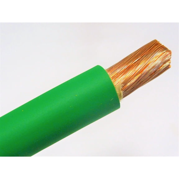 125' FT 4 AWG GAUGE WELDING CABLE GREEN COPPER BATTERY LEADS MADE IN USA