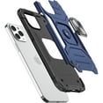 thumbnail image 3 of For Apple iPhone 13 (6.1") Armor Hybrid with Ring Holder Kickstand Shockproof Heavy-Duty Durable Rugged Dual Layer Cover ,Xpm Phone Case [ Blue ], 3 of 10