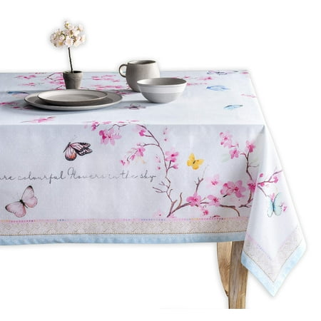 

Maison d Hermine Blossom in Spring 100% Cotton Tablecloth for Kitchen Dining | Tabletop | Decoration | Parties | Weddings | Spring/Summer (Rectangle 54 Inch by 72 Inch).